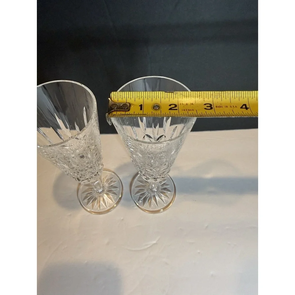 Waterford Lismore Crystal Champagne Flutes Set of 2 7.5